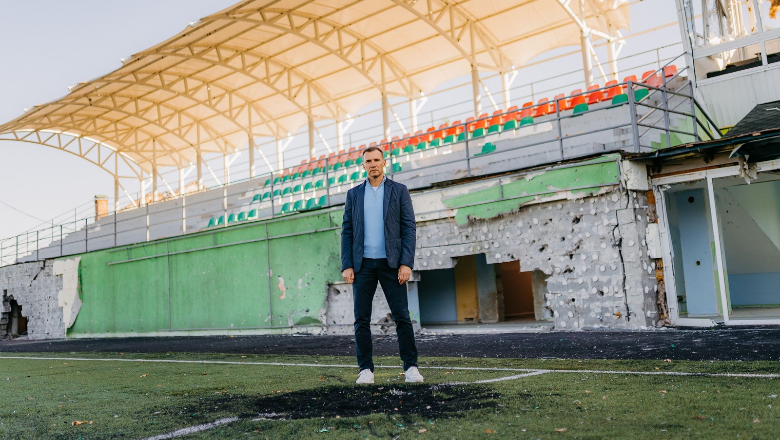 Andriy Shevchenko and UNITED24 Have Launched a Fundraiser for the Reconstruction of Irpin Stadium