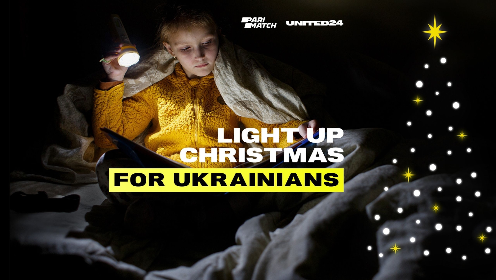 UNITED24 із Parimatch та надією на різдвяне диво запускаємо кампанію Light up Christmas for Ukrainians