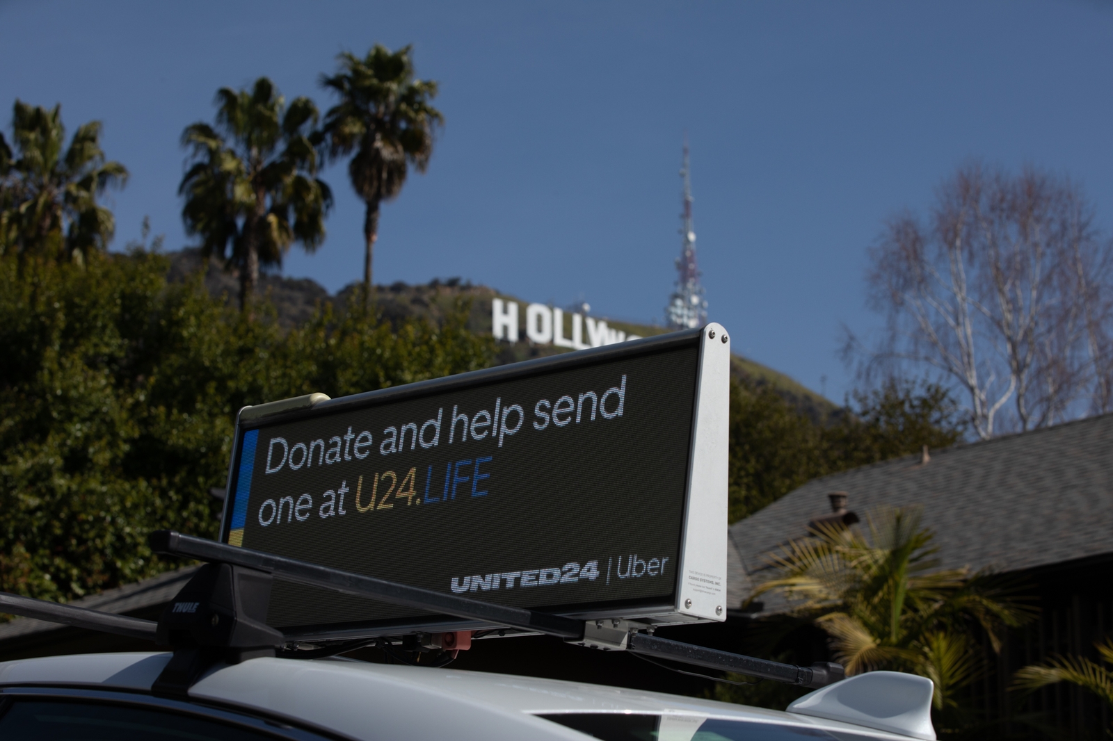 One Year On - UNITED24 Partners with Uber’s Cartop Advertising Team to Help Drive Donations