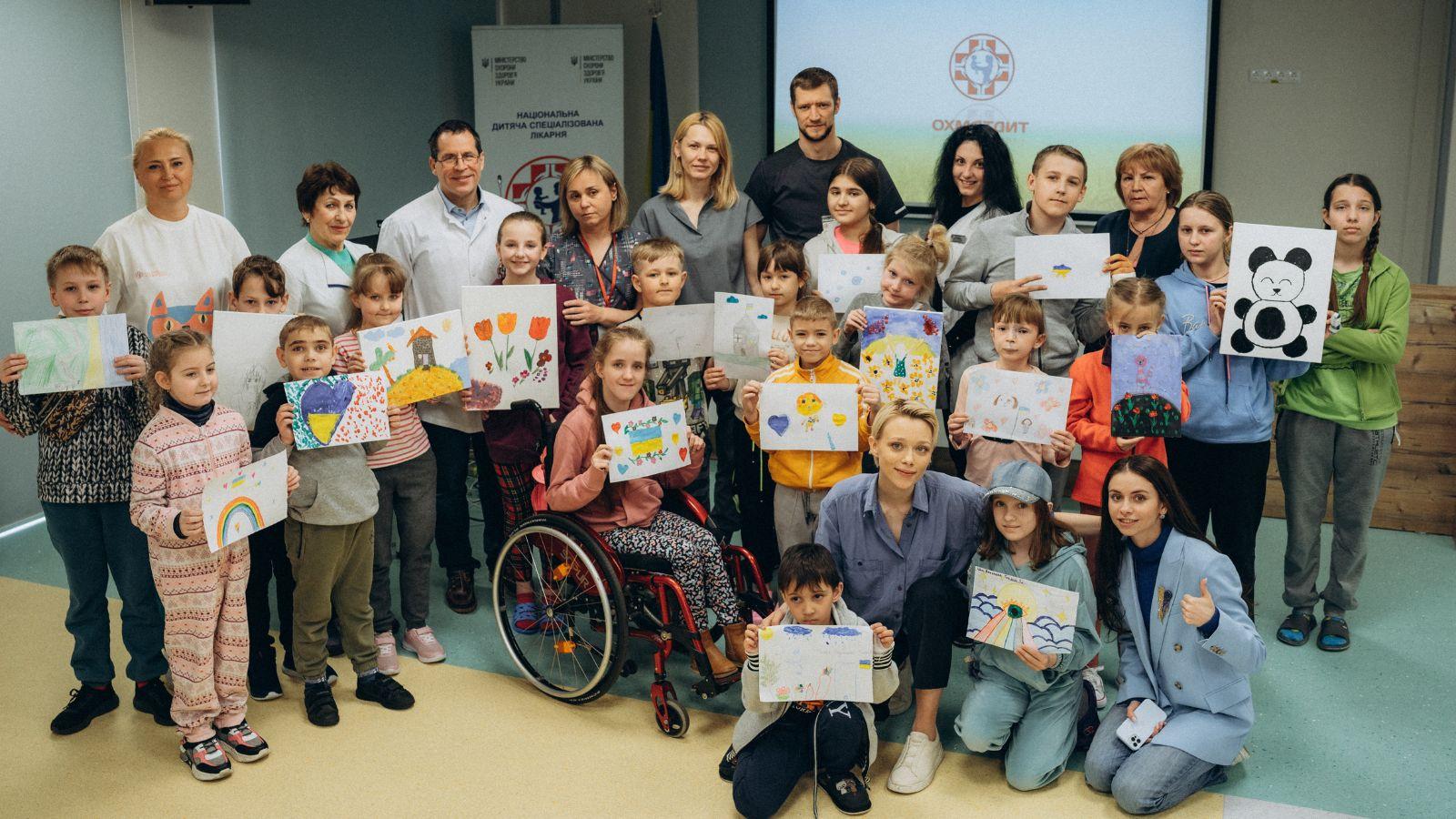 Ivanna Sakhno visited the injured children today
