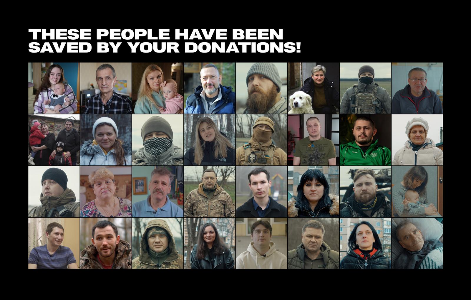 These people have been saved by your donations!