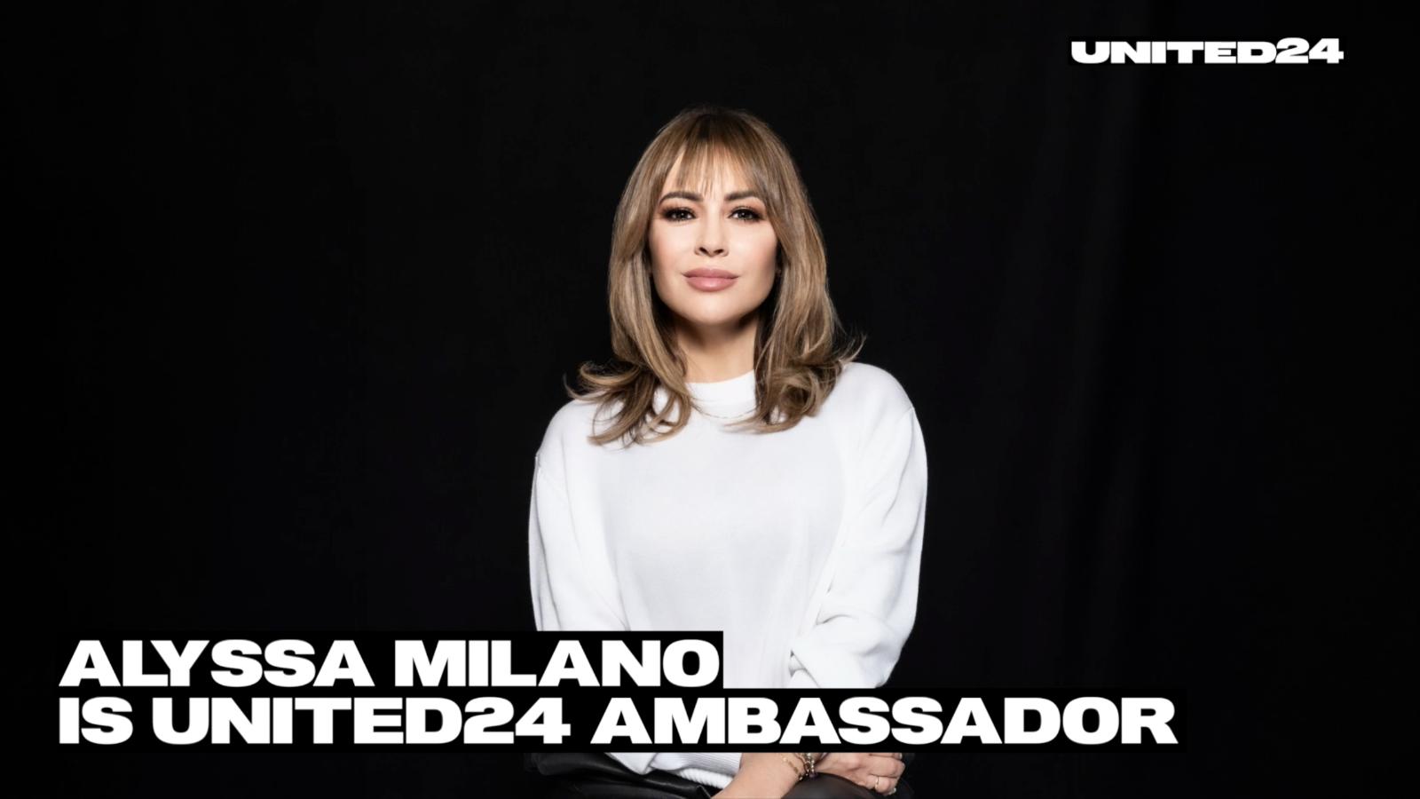 Alyssa Milano, star of the Charmed TV series, is now also a UNITED24 ambassador!