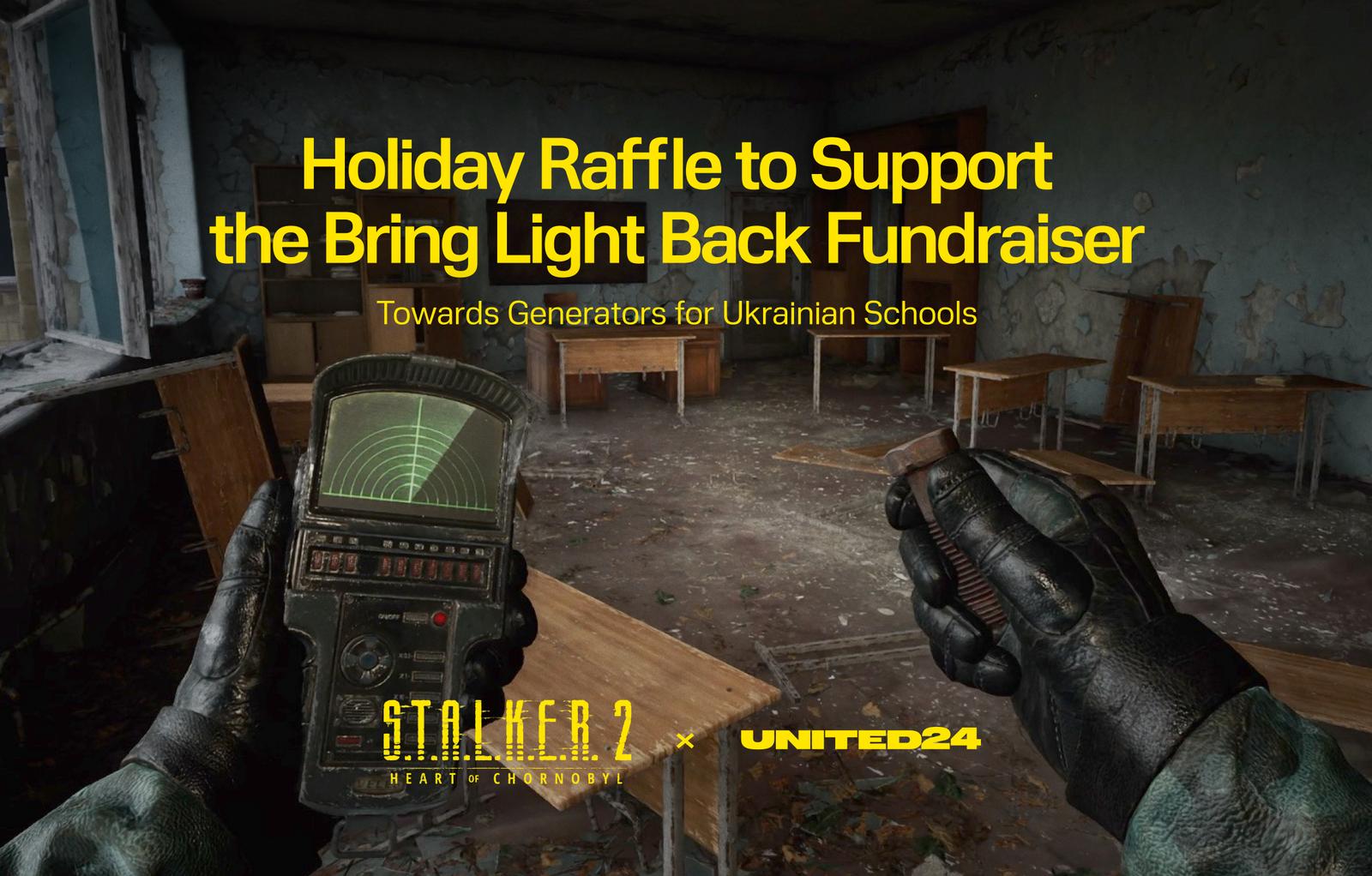 Heart of Gold: A Special Generator Fundraiser and Holiday Raffle by GSC Game World and UNITED24 to Support the ‘Bring Light Back to Ukrainian Schools’ Initiative 