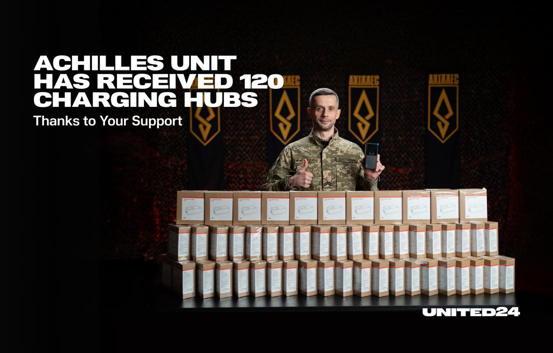 Thanks to Your Support, the Achilles Unit Has Received 120 Charging Hubs