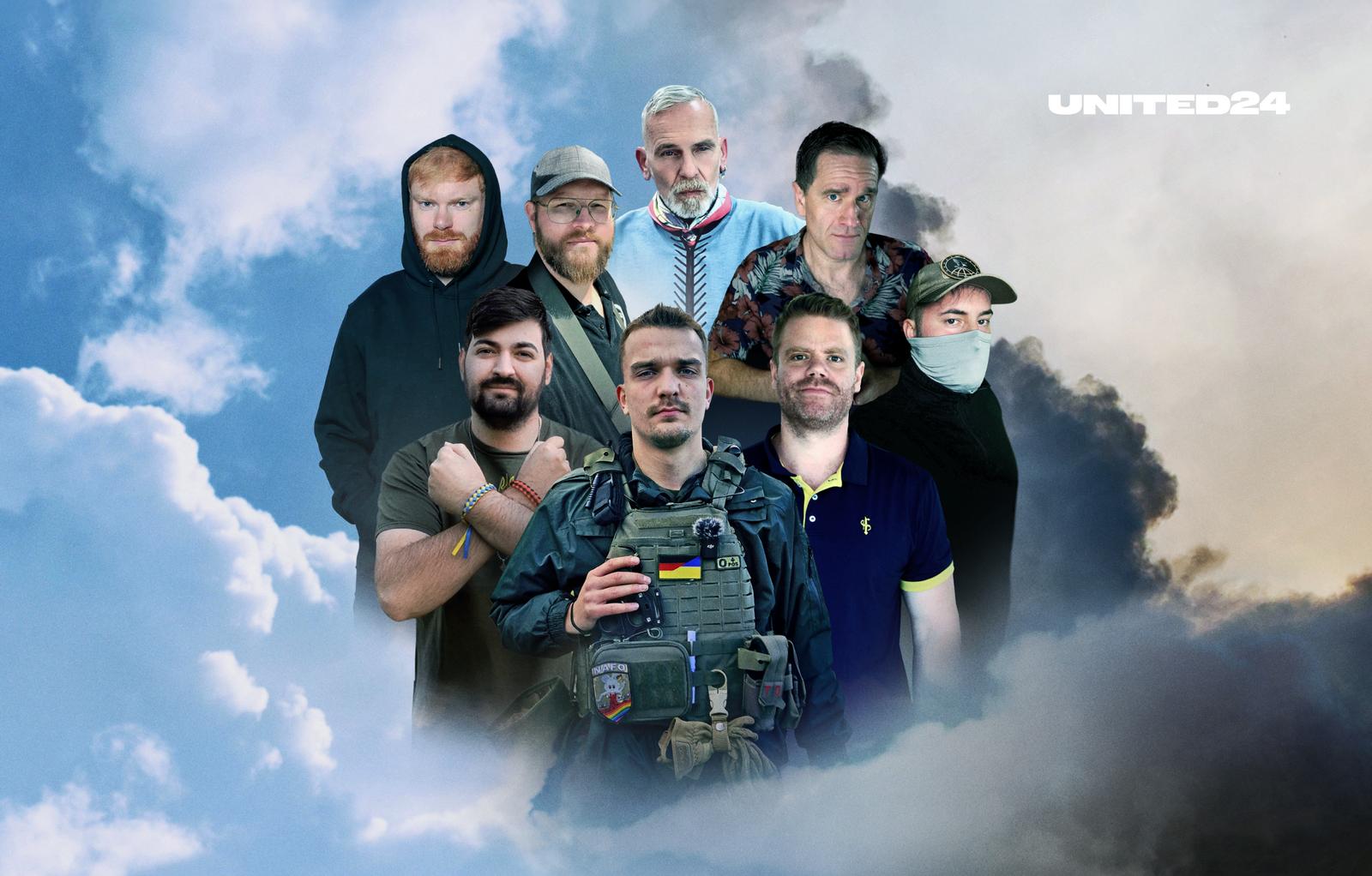 8 deutsche Content Creator starten eine Spendenaktion über 200.000&nbsp;€ für die UNITED24-Kampagne „Schutz des Himmels“