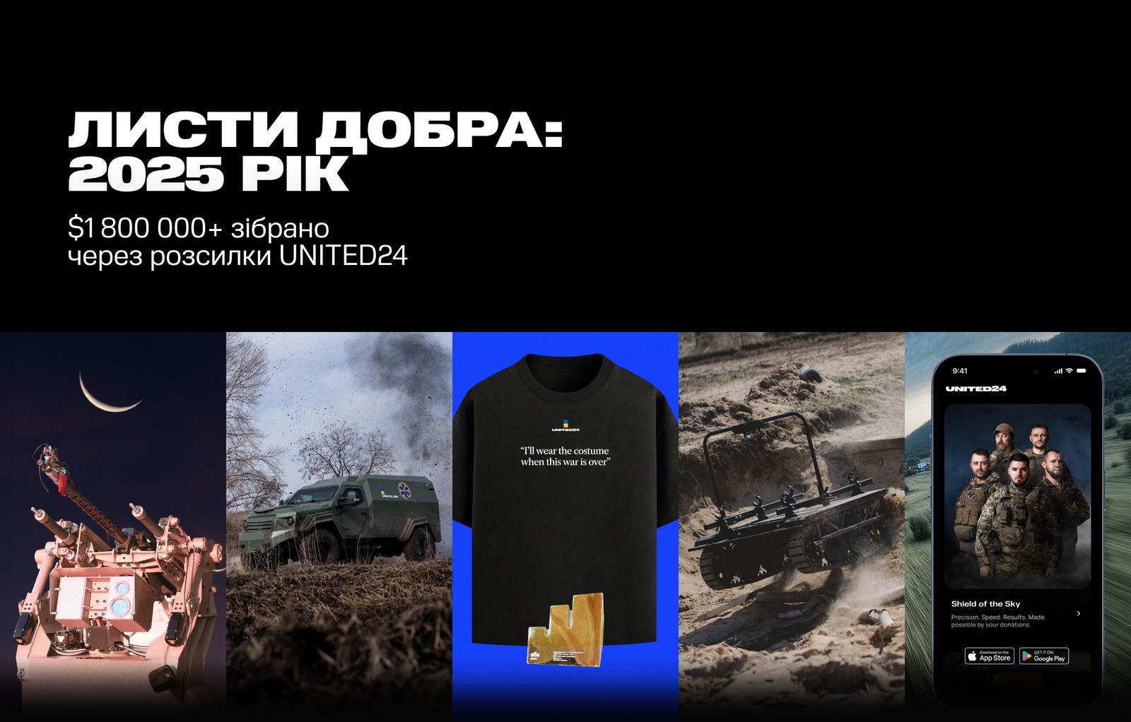 Листи добра: підсумки 2025 року $1 800 000+ зібрано через розсилки UNITED24