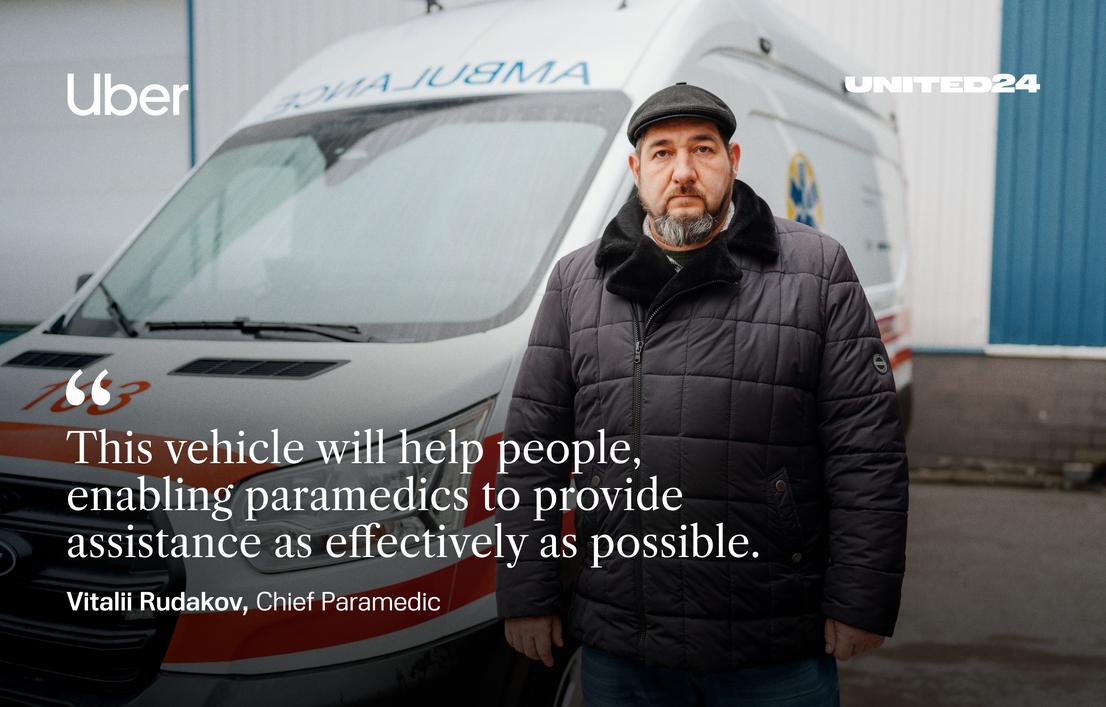 Another ambulance, purchased with funds from our partner Uber, is helping medics save lives in the Kherson region