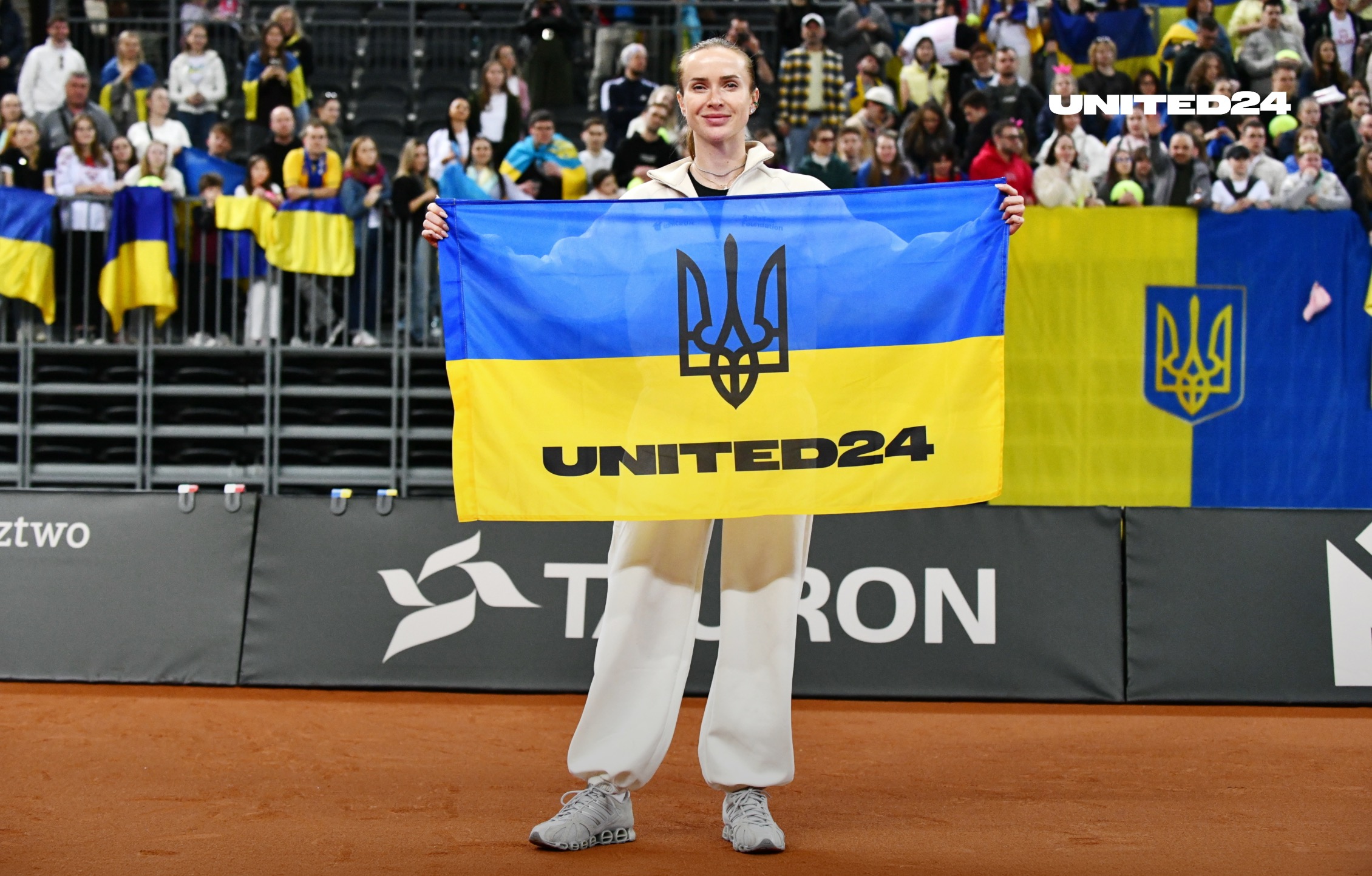 Elina Svitolina Joins Sky Defense: UNITED24 Ambassador Will Give Away a Signed Ukrainian Flag As a Thank You For Protecting the Skies Over Her Homeland