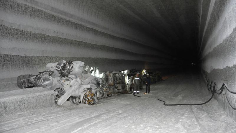Видобування солі у шахті. Фото: архів ДП «АРТЕМСІЛЬ»